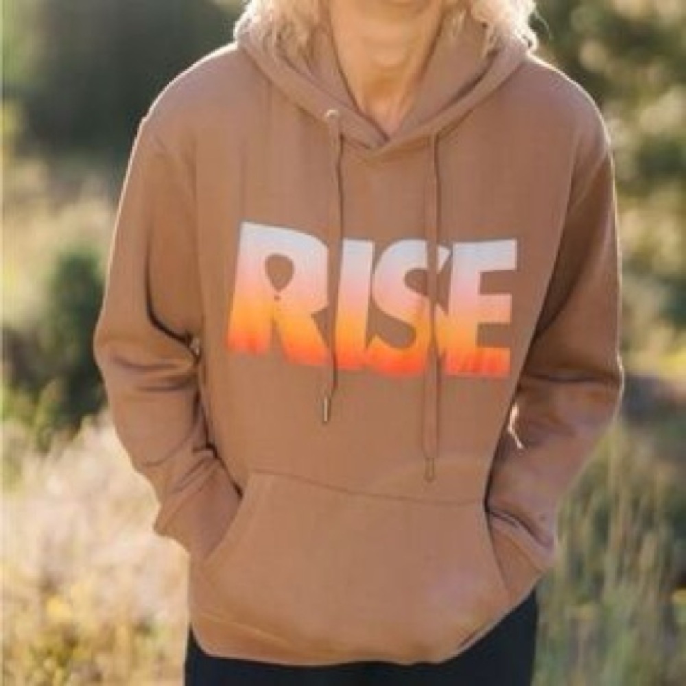 Zyia Dust Brown Rise Pocket Hoodie Size XL